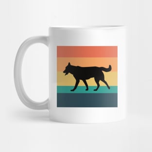 Husky Dog Vintage Sunset Mug